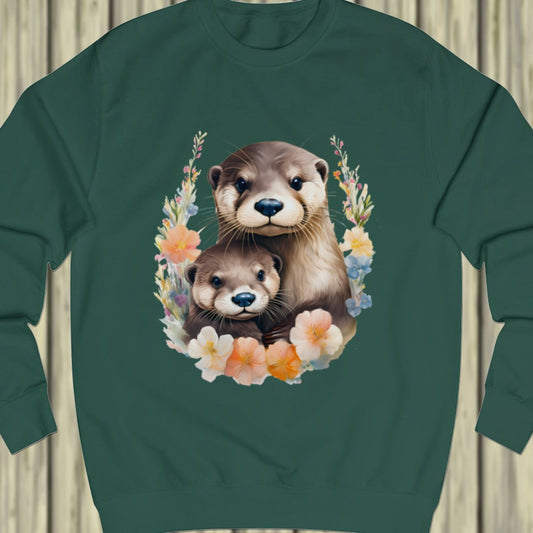 Otter met jong sweatshirt