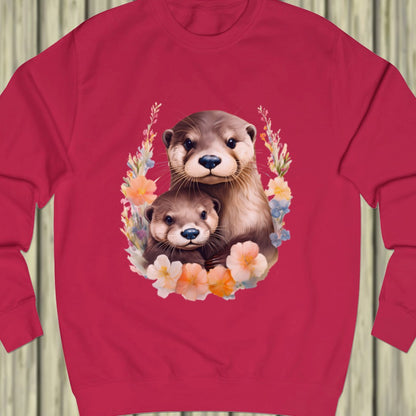 Otter met jong sweatshirt