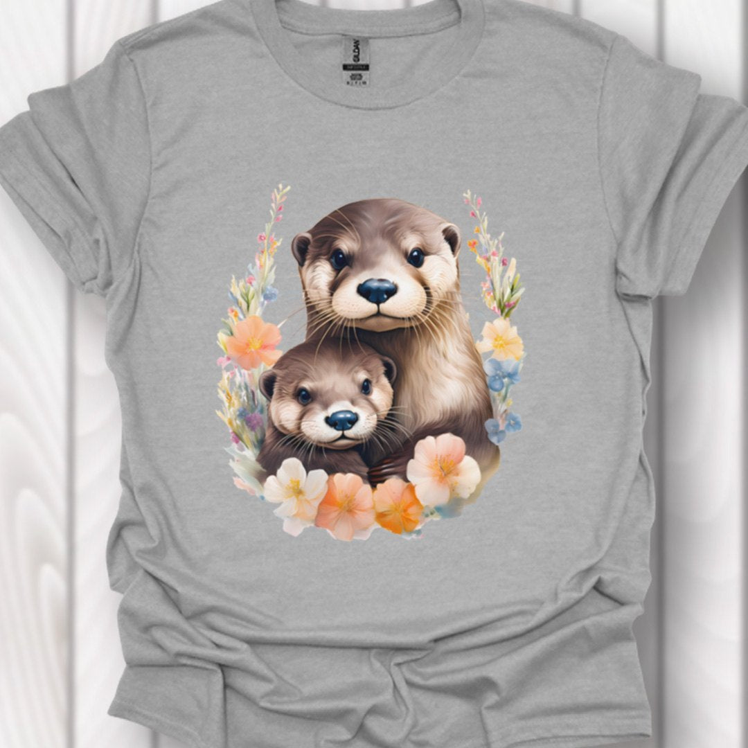 Otter met Jong T‑Shirt
