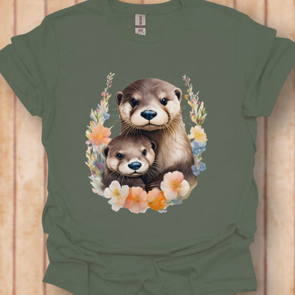 Otter met Jong T‑Shirt