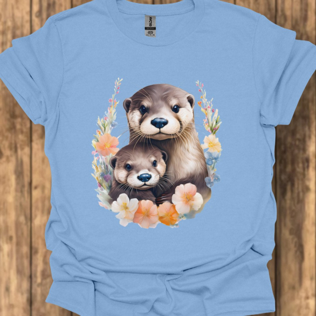 Otter met Jong T‑Shirt
