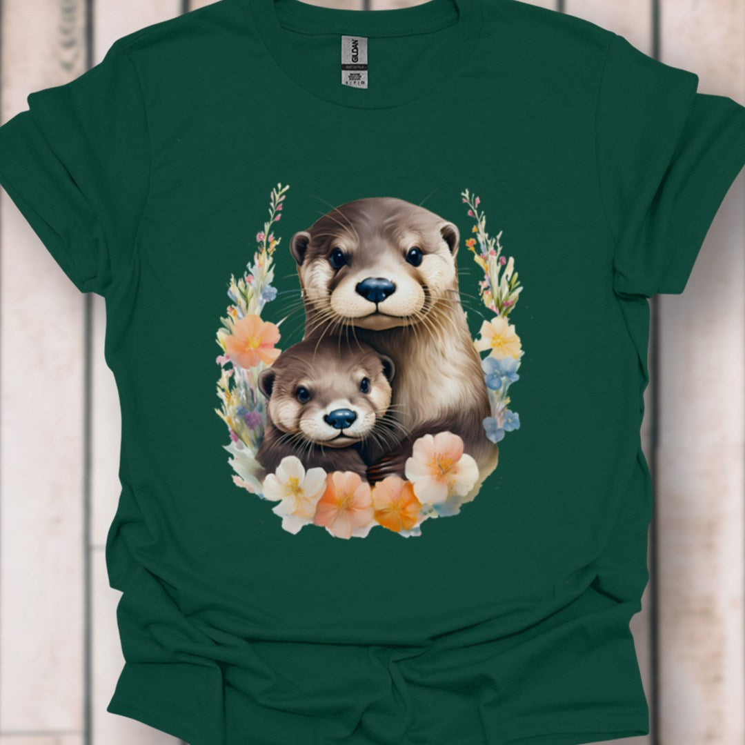 Otter met Jong T‑Shirt