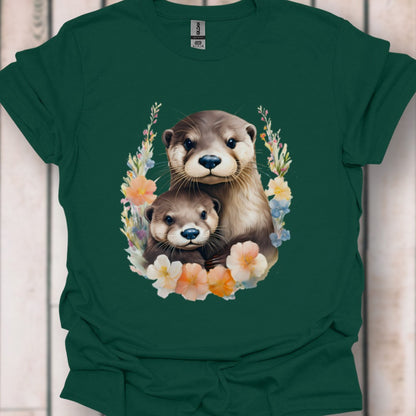 Otter met Jong T‑Shirt