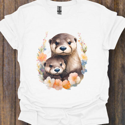 Otter met Jong T‑Shirt