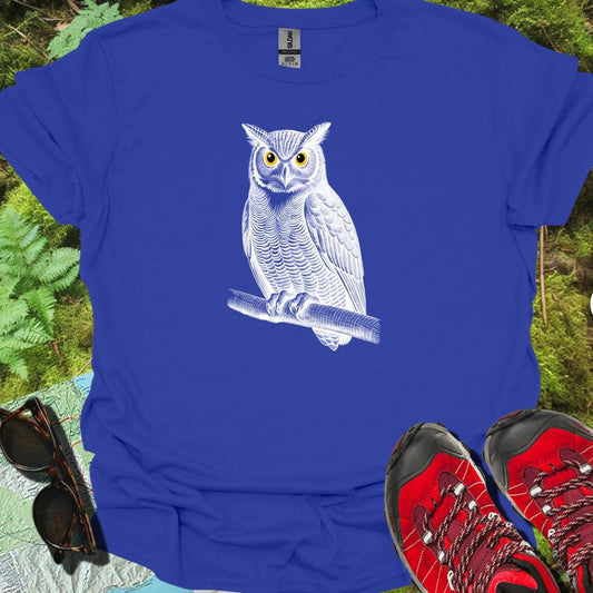 Chouette sage blanche T-shirt tendance 