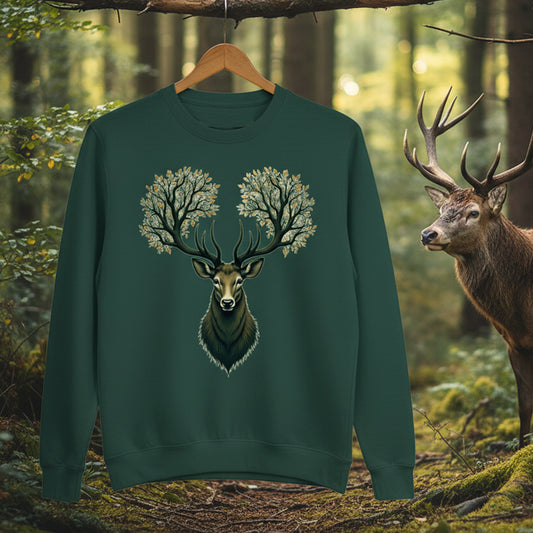 Hert met boomgewei sweatshirt