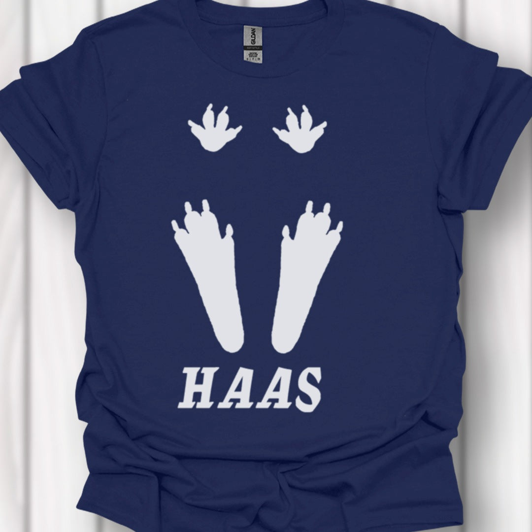 Empreintes de pattes de lièvre blanches T-shirt intemporel