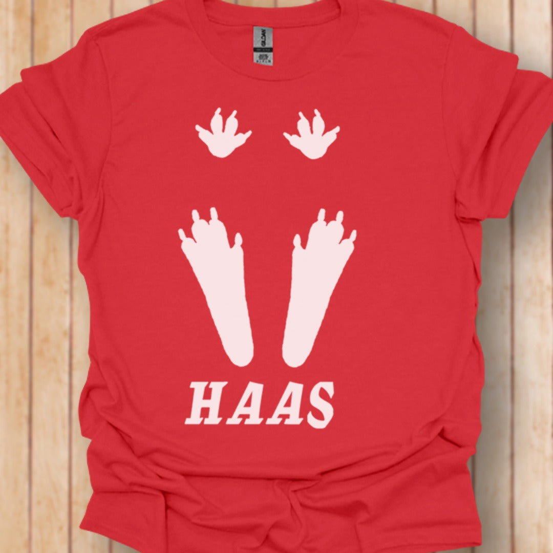 Empreintes de pattes de lièvre blanches T-shirt tendance