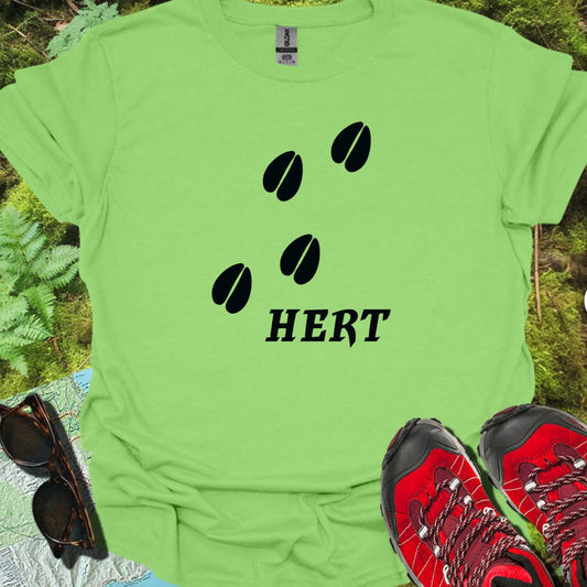 Empreintes de pattes de cerf noires T-shirt tendance 