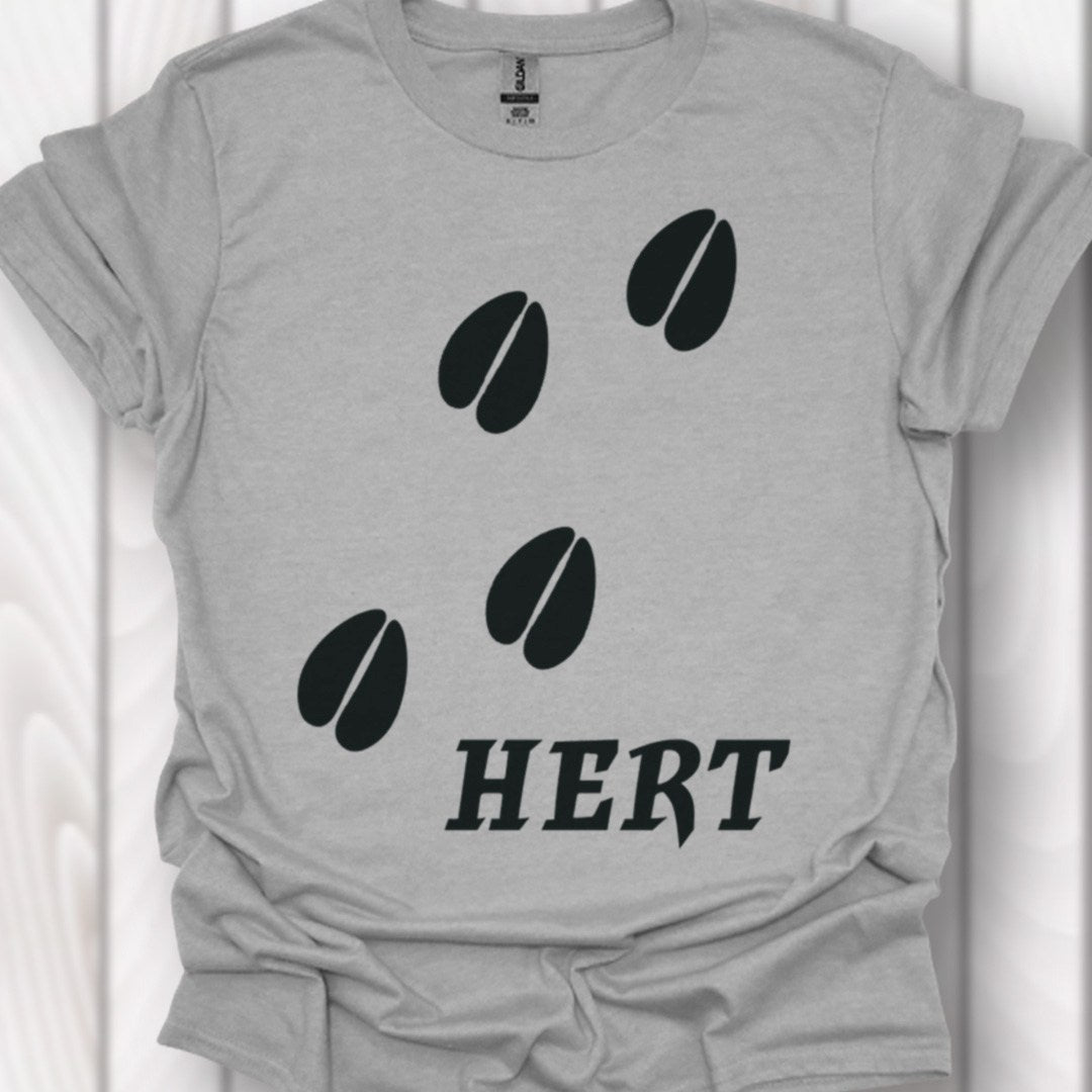 Empreintes de pattes de cerf noires T-shirt intemporel 