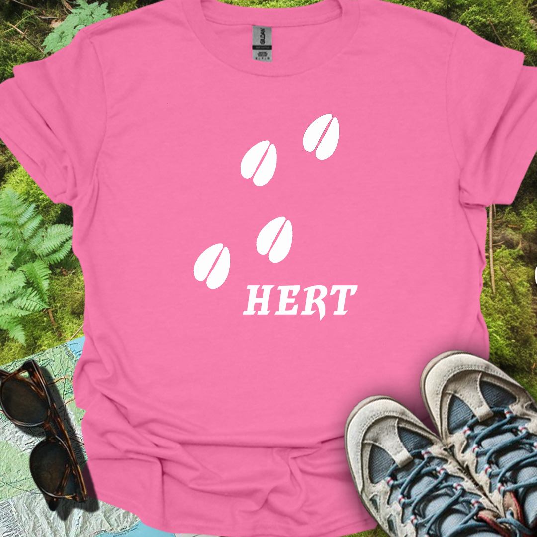 Paw prints deer white trendy T-shirt