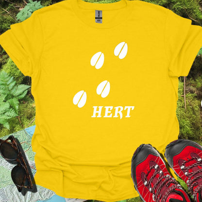 Paw prints deer white trendy T-shirt