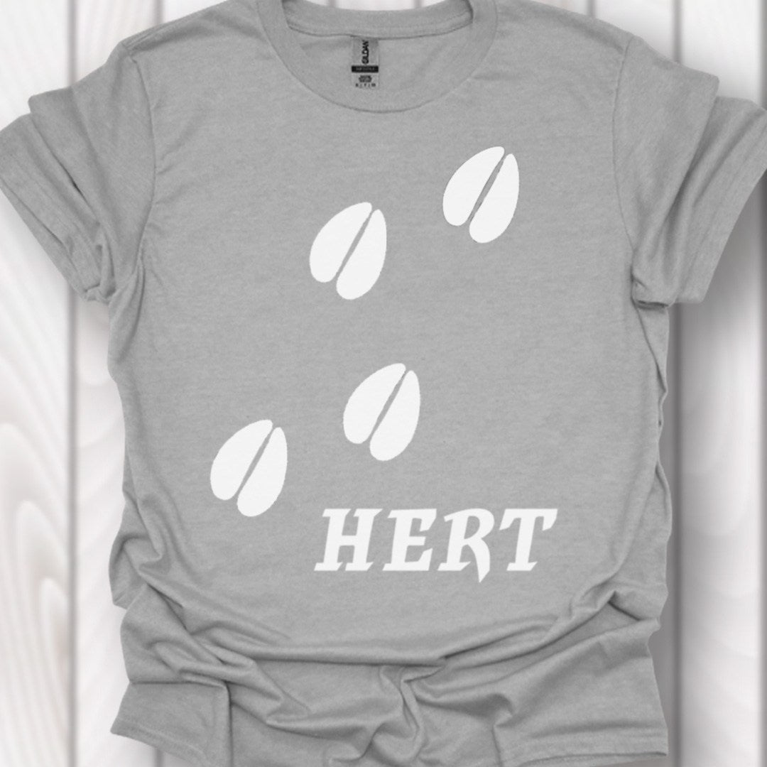 Empreintes de pattes de cerf blanches T-shirt intemporel 