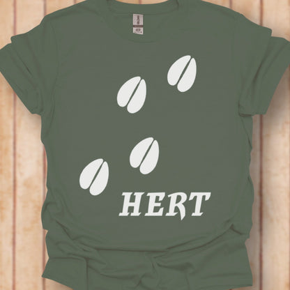 Empreintes de pattes de cerf blanches T-shirt intemporel 