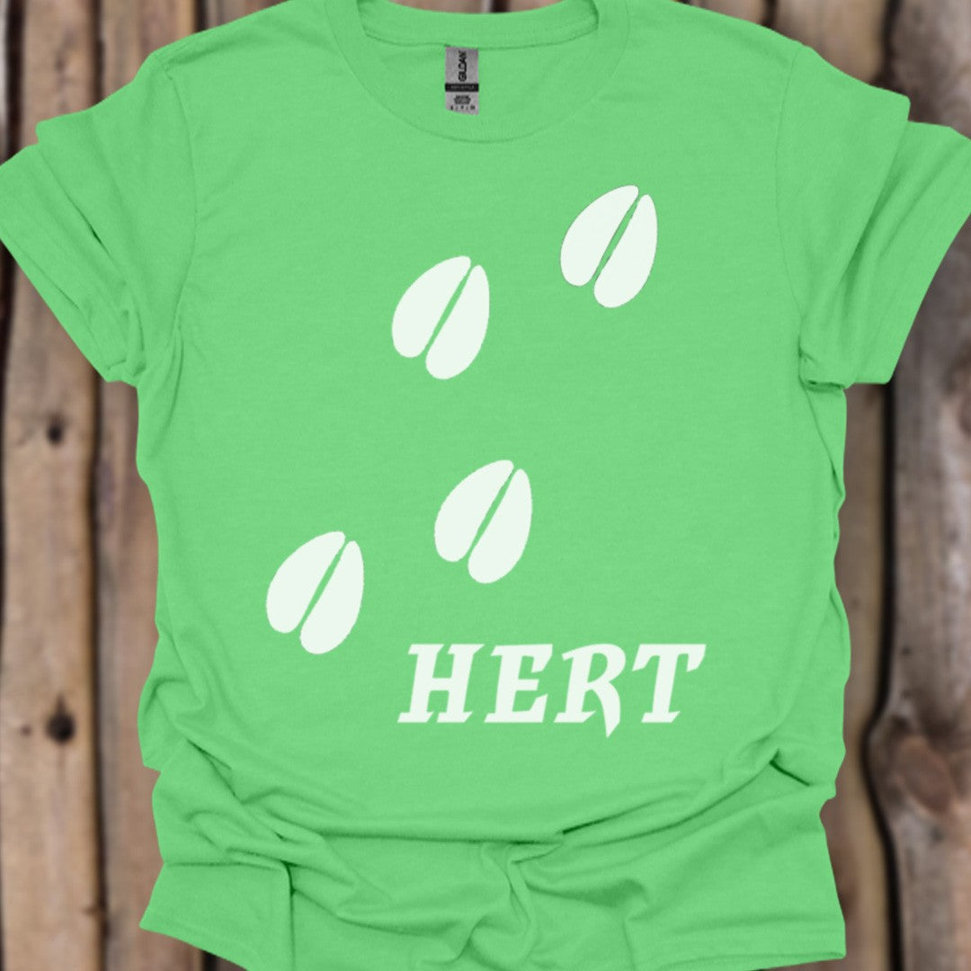 Empreintes de pattes de cerf blanches T-shirt tendance