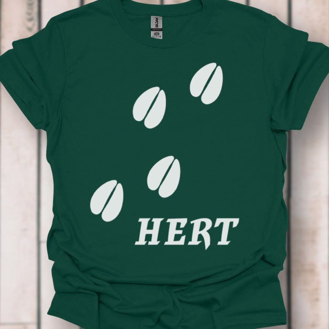Empreintes de pattes de cerf blanches T-shirt intemporel 