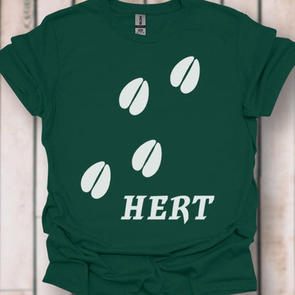 Empreintes de pattes de cerf blanches T-shirt intemporel 