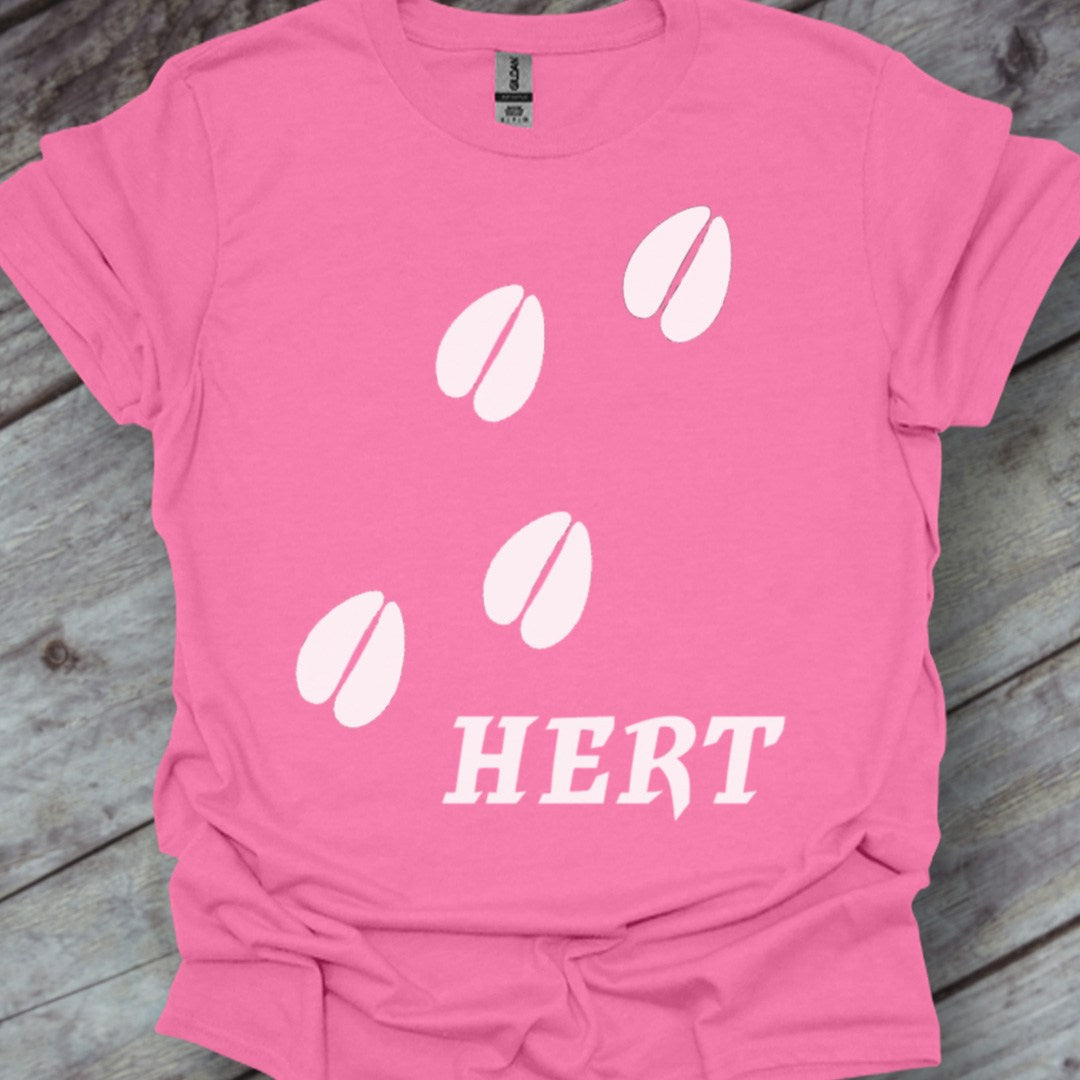 Empreintes de pattes de cerf blanches T-shirt tendance
