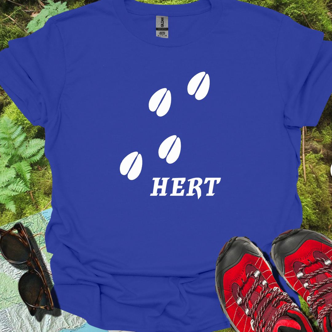 Paw prints deer white trendy T-shirt