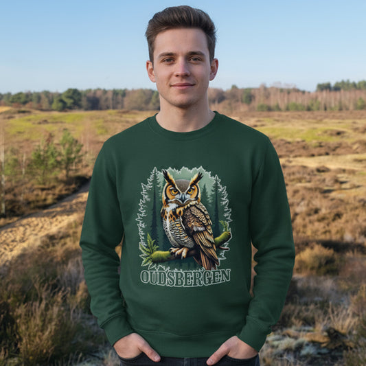 Eagle owl Oudsbergen white sweatshirt