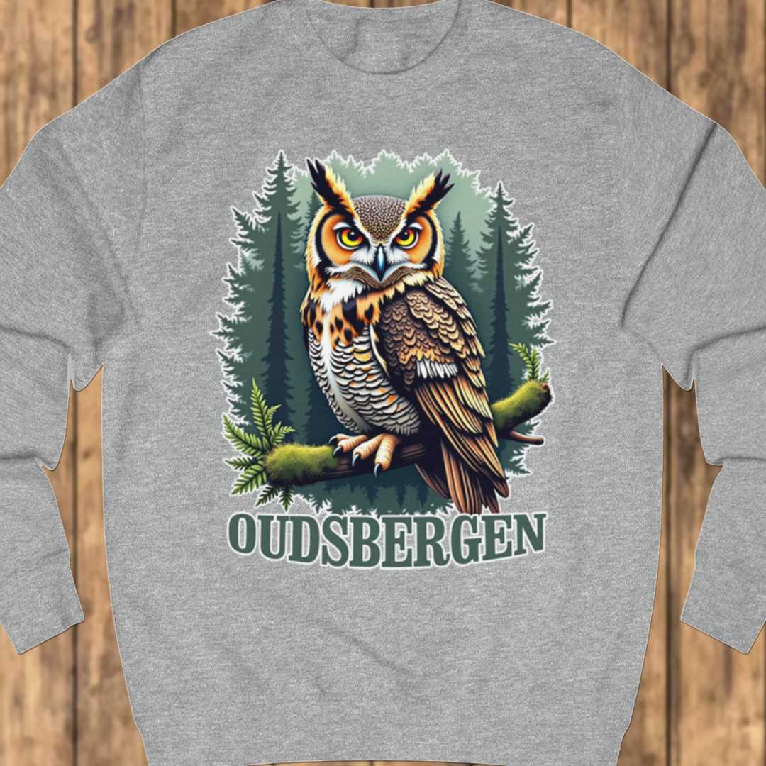 Eagle owl Oudsbergen white sweatshirt
