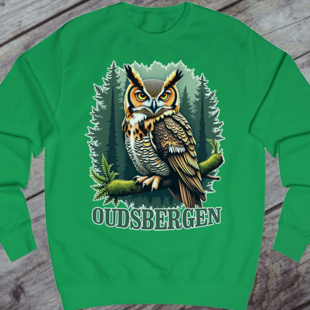 Eagle owl Oudsbergen white sweatshirt