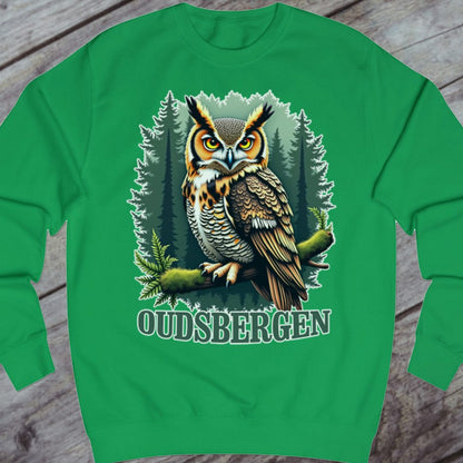 Eagle owl Oudsbergen white sweatshirt