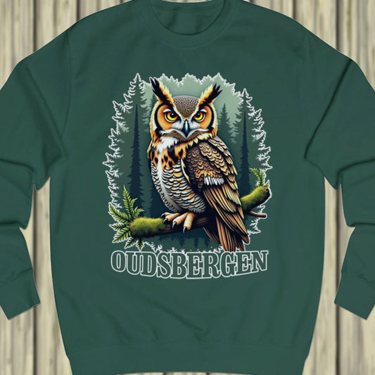 Eagle owl Oudsbergen white sweatshirt