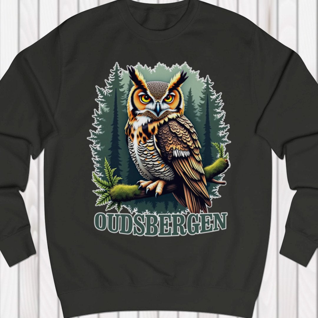 Eagle owl Oudsbergen white sweatshirt