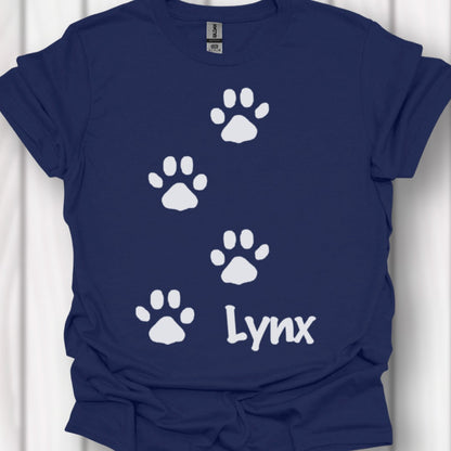 Empreintes de pattes de lynx blanc T-shirt intemporel