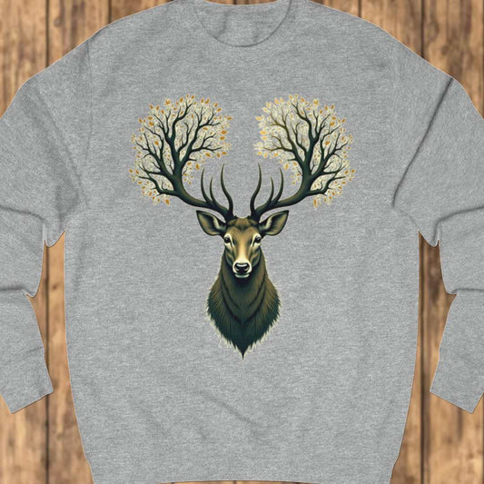 Deer with tree antlers sweatshirt