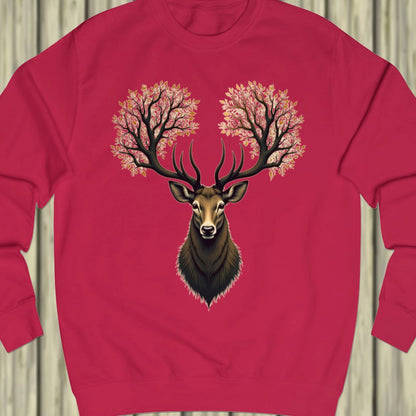 Deer with tree antlers sweatshirt