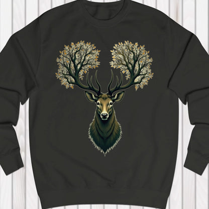 Deer with tree antlers sweatshirt