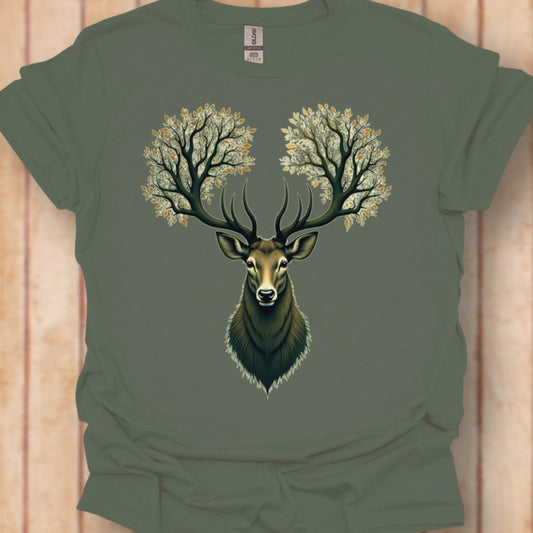 Hert met Boomgewei T‑Shirt