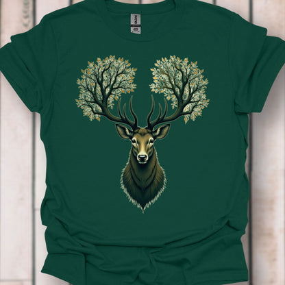 Hert met Boomgewei T‑Shirt