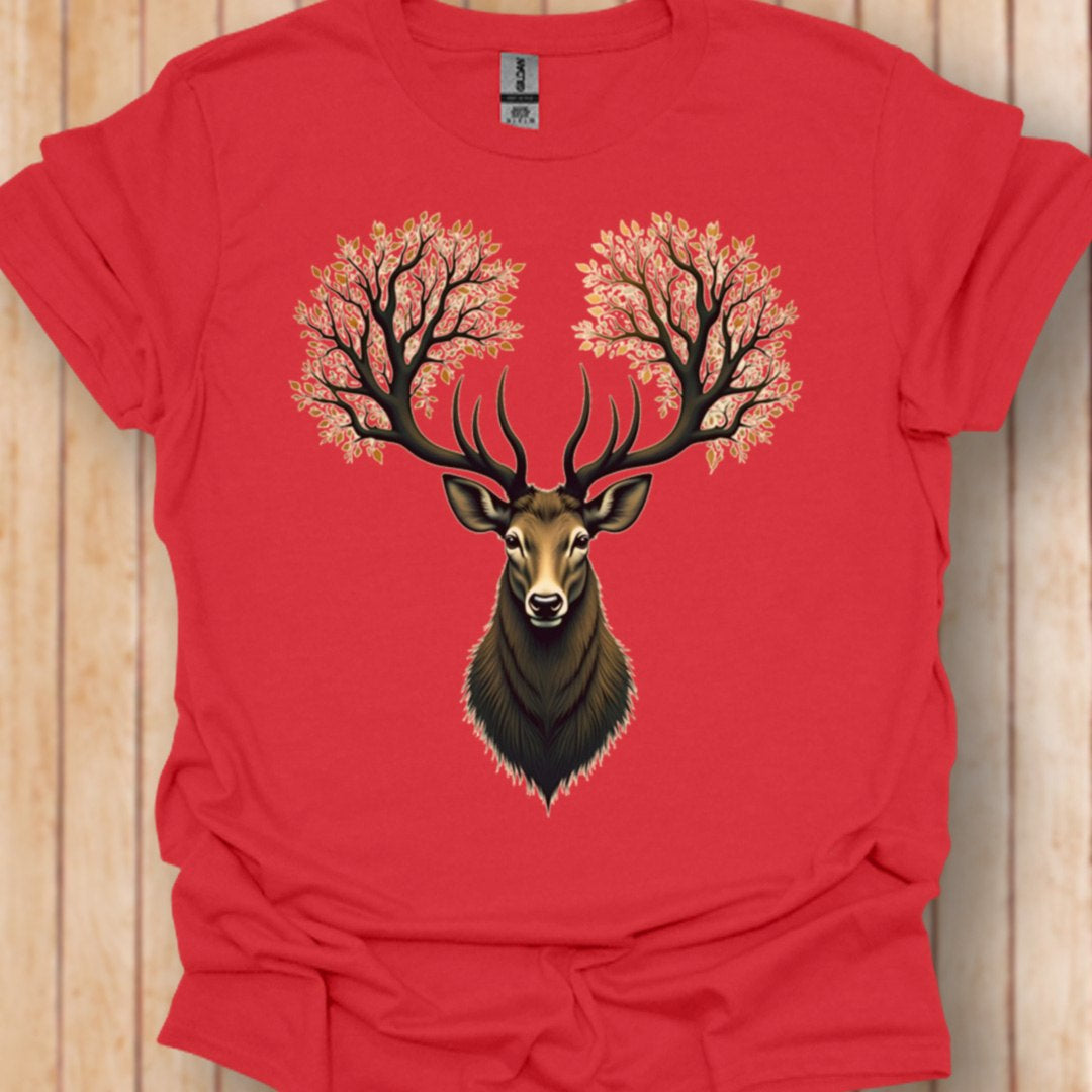 Hert met Boomgewei T‑Shirt