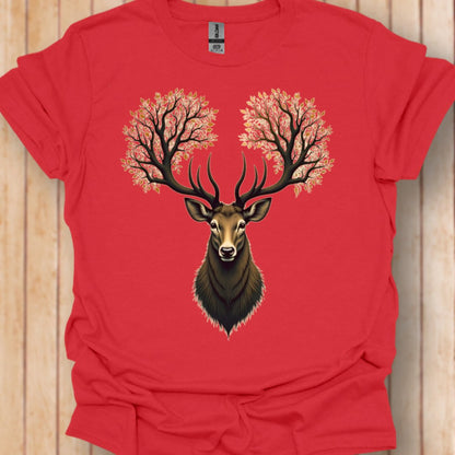 Hert met Boomgewei T‑Shirt