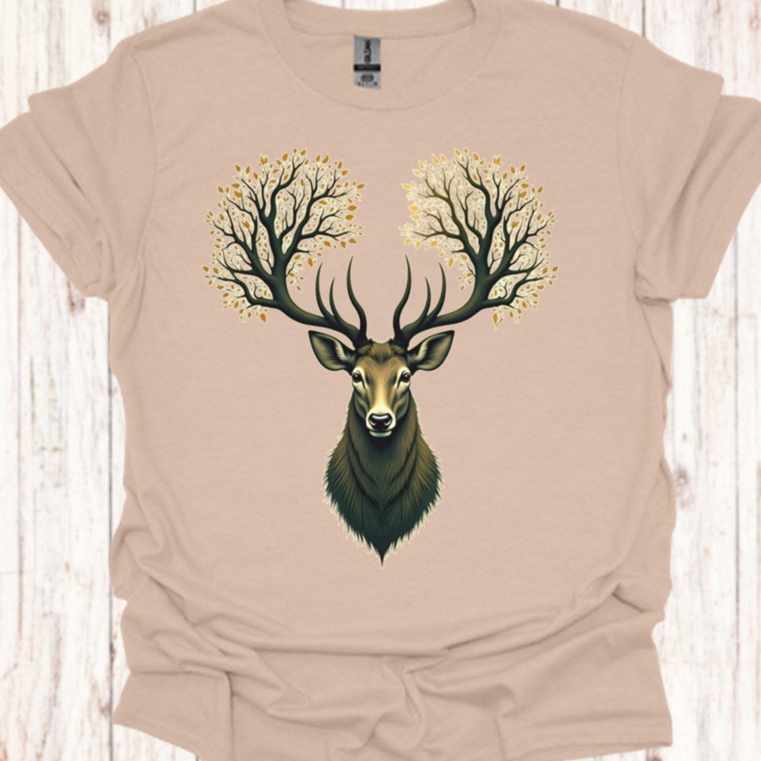 Hert met Boomgewei T‑Shirt