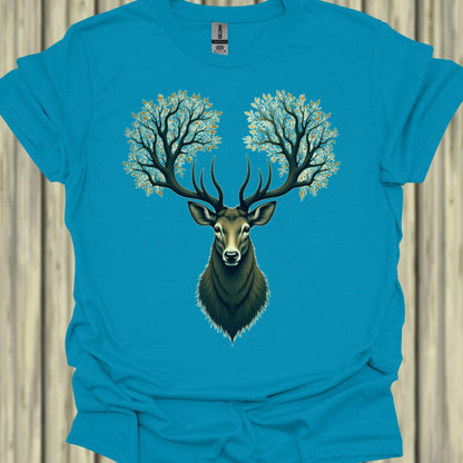 Hert met Boomgewei T‑Shirt