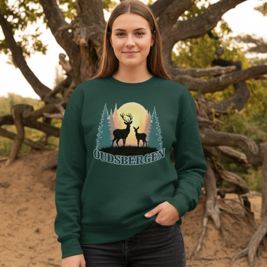 Mother deer and fawn Oudsbergen sweatshirt