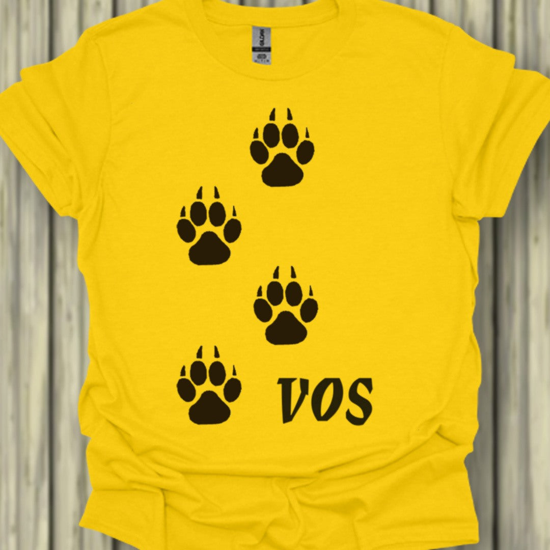 Empreintes de pattes de renard noires T-shirt tendance 
