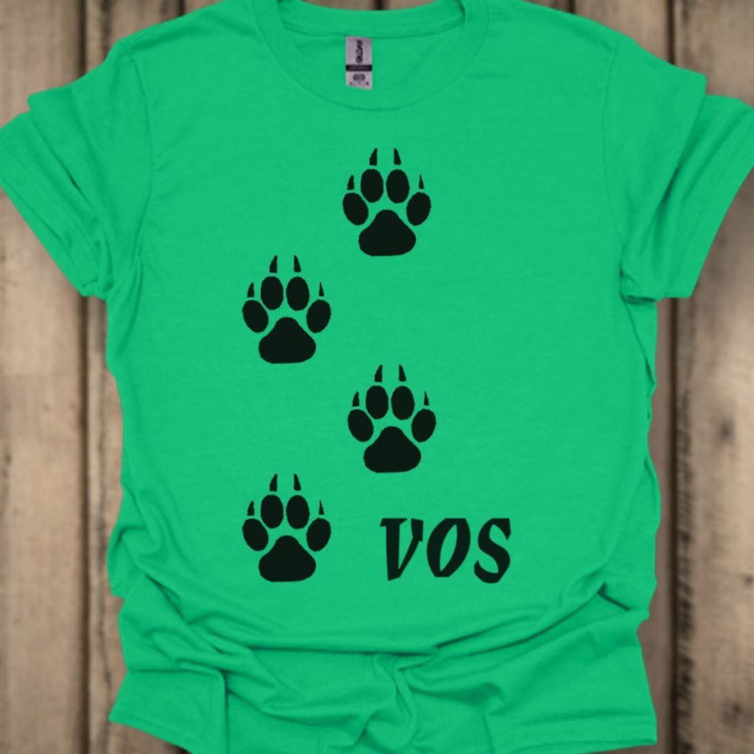 Empreintes de pattes de renard noires T-shirt tendance 
