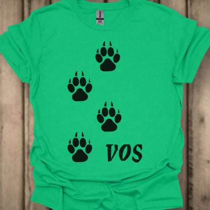 Empreintes de pattes de renard noires T-shirt tendance 