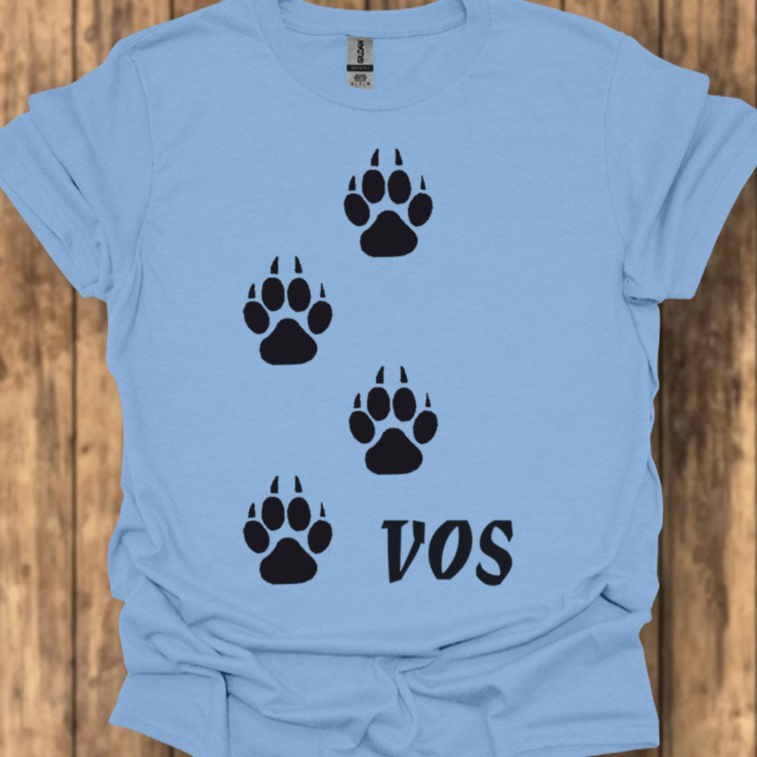 Empreintes de pattes de renard noires T-shirt tendance 
