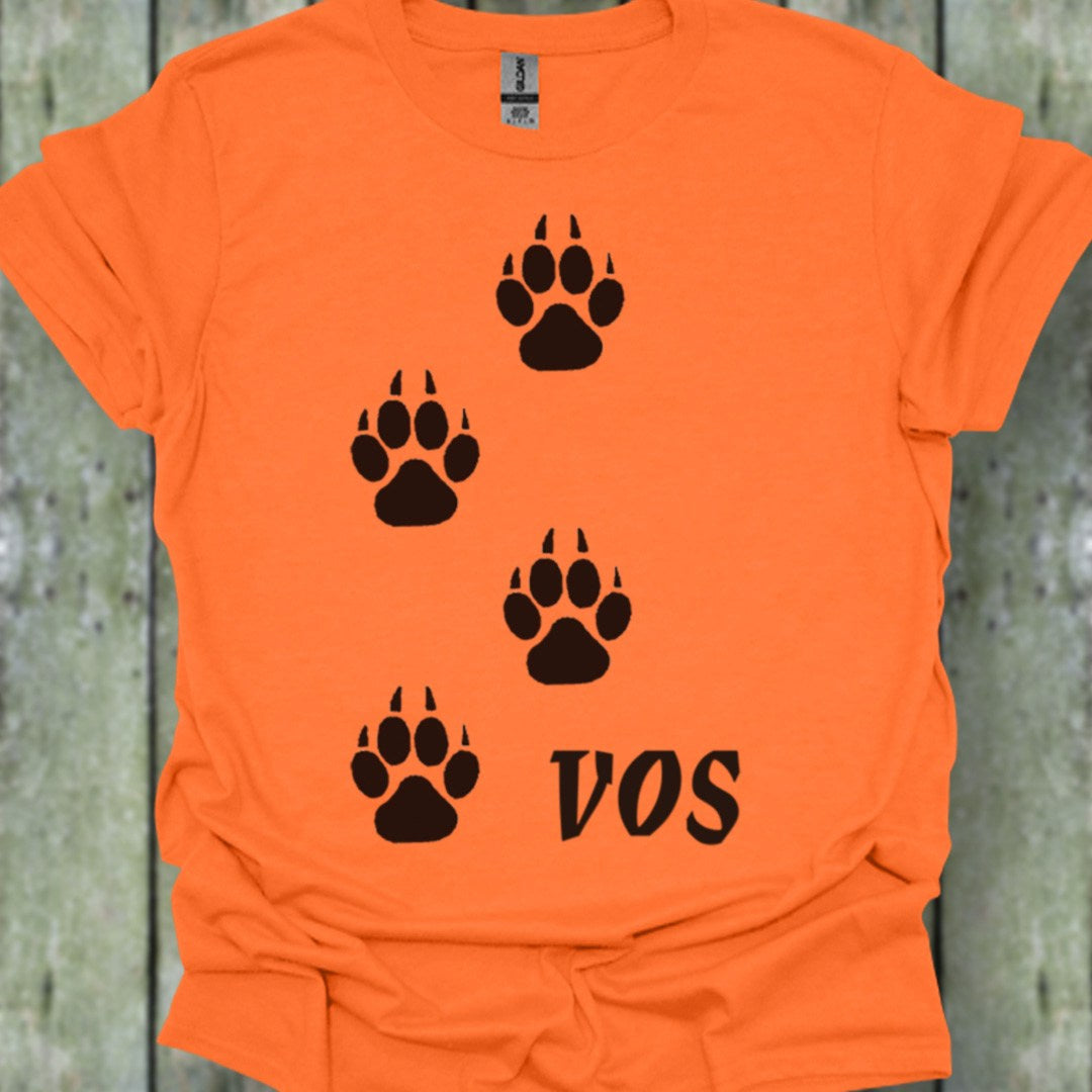 Empreintes de pattes de renard noires T-shirt tendance 