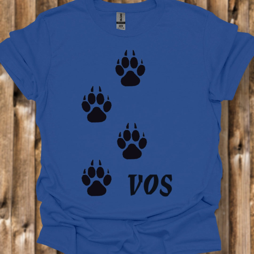 Empreintes de pattes de renard noires T-shirt tendance 