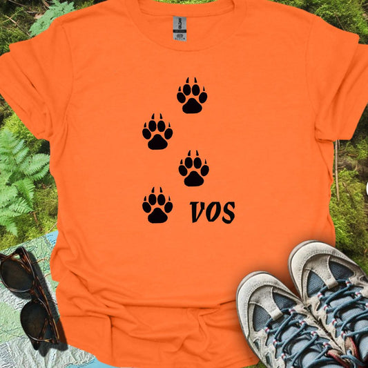 Empreintes de pattes de renard noires T-shirt tendance 