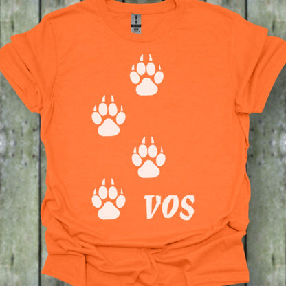 Paw prints fox white trendy T-shirt