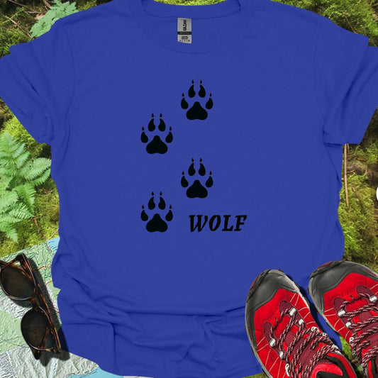 Empreintes de pattes de loup noires T-shirt tendance 