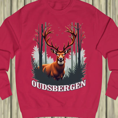 Majestueus hert Oudsbergen wit sweatshirt